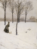 A Winter's Promenade, 1875 Giclee Print by Giuseppe De Nittis