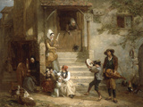 The Troubadors (Street musicians), 1842 Giclee Print by Frederick Goodall