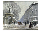 The Kongenshave in Winter Giclee Print by Paul Gustav Fischer