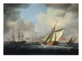 The Yacht 'Dorset' Giclee-trykk av Charles Brooking