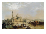Distant View of San Giorgio Maggiore Giclee Print by Edward Pritchett