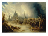 View of St Paul's from the Thames Giclee Print by John Gendall