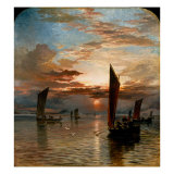 Sunset over the Forth, 1871 Giclee-trykk av Samuel Bough