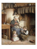Helping Grannie, 1878 Giclee Print by Joseph Clark