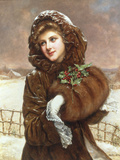 Jeune Fille au Manchon et a la Branche de Houx Giclee Print by Francois Martin-kavel Jeune Fille au Manchon et a la Branche de Houx Giclee Print by Francois Martin-kavel