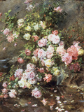 Roses on a River Bank Giclee Print by Madeleine Lemaire