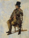 A Study of a Gamekeeper, 1834 Giclee Print by Thomas Sidney Cooper