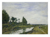 Petit Canal a Quilleboeuf, 1893 Giclee Print by Eugene Boudin