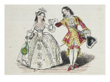 Cinderella and Prince reproduction procédé giclée par Theodor Hosemann