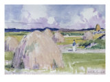 Haystacks at Iona reproduction procédé giclée par Francis Campbell Boileau Cadell