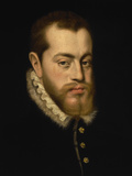 Portrait of King Philip II of Spain Lámina giclée por Alonso Sanchez Coello