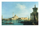 View of Venice from the Punta della Dogana towards San Giorgio Maggiore reproduction procédé giclée par Canaletto 