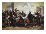 A Vestry Meeting, Something Wrong with the Accounts Giclee Print by John Ritchie