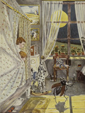 In der Kinderstube, Illustration, 1928 Giclee Print by Hans Baluschek