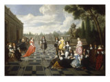 Elegant Company Dancing and Conversing on the Terrace of a Country House Giclee Print by Hieronymus Janssens