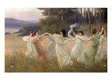 Dancing Maidens Giclee Print by Leopold Franz Kowalsky