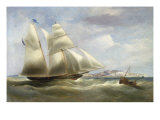 A Schooner off Dover, 1834 Giclee Print by William John Huggins