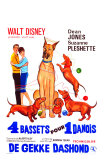 The Ugly Dachshund, Belgian Movie Poster, 1966 Affiches