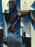 Violon et gravure accrochee (Violin and print), 1913 Impressão giclée por Juan Gris Violon et gravure accrochee (Violin and print), 1913 Impressão giclée por Juan Gris