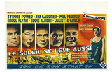 The Sun Also Rises, Belgian Movie Poster, 1957 Print