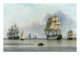H.M.S. Britannia and Other Shipping in Calm Waters Giclee Print by John Of Hull Ward