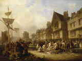 The Old Quayside, Newcastle, 1838 Giclee Print by Henry Perlee Parker