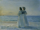 Two Women on the Beach at Skagen, 1908 Giclée-Druck von Michael Peter Ancher