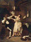 Flirtation in the Kitchen, 1877 Giclee Print by Charles Desire Hue