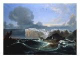 Stormy Seas by the Cliffs, 1845 Giclee-trykk av Peder Balke
