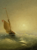 Sailing Barge at Sunset, 1856 Reproduction procédé giclée par Ivan Konstantinovich Aivazovsky