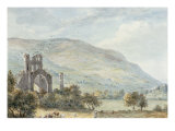 Llanthony Abbey, Monmouthshire reproduction procédé giclée par Paul Sandby