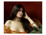 Portrait of a Young Woman Giclee Print by Jules Frederic Ballavoine
