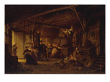 The Party in the Barn, 1870 Giclee Print by David Col