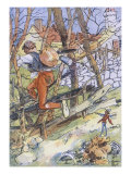 Tom Thumb: The Coppersmith Flees Giclee Print by Hermann Vogel