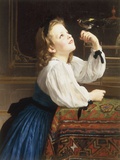 L'Oiseau Cheri, 1867 reproduction procédé giclée par William Adolphe Bouguereau