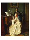 The Music Lesson, 1858 Giclee Print by Jean Carolus