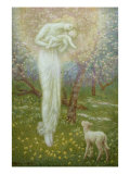 Little Lamb, who made thee Giclee Print by Arthur Hughes