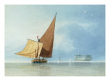 Shipping at the Entrance of the Meadway, Kent Giclée-Druck von Miles Edmund Cotman