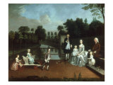 Sir Thomas Cave, BT. and his Family in the Grounds of Stanford Hall, Leicestershire, 1749 Giclee Print by Arthur Devis