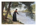 La Pecheuse, 1884 Giclee Print by Joseph Caraud