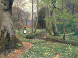 A Mother and her Children by a Stream Giclee-trykk av Hans Anderson Brendekilde A Mother and her Children by a Stream Giclee-trykk av Hans Anderson Brendekilde