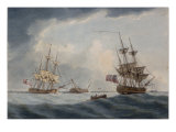 The Loss of HMS Undaunted on Themorant Keys, Jamaica, 1796 reproduction procédé giclée par William Anderson
