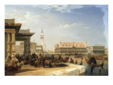 The Doge's Palace and the Piazzetta from the Dogana Giclee Print by Edward Pritchett