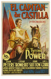 Captain From Castile, Spanish Movie Poster, 1947 Kunstdrucke