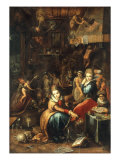 An Alchemist's Kitchen Giclee Print by Frans Francken