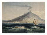 Mount Vesuvius from the Sea Giclee Print by Edward Dayes