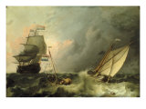 Shipping on a Choppy Sea Giclee Print by Ludolf Backhuysen