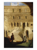 The Courtyard of a Venetian Palace, 1839 Giclee Print by James Holland