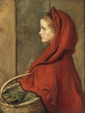 Red Riding Hood (A Portrait of Effie Millais, the artist's daughter) reproduction procédé giclée par John Everett Millais