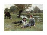 Flirting, 1896 Giclee Print by Edouard Debat-Ponson